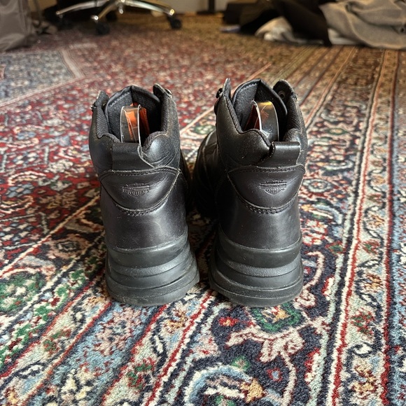 Harley-Davidson Black Leather Riding Boots | Lace-Up Motorcycle Women 10 - Picture 6 of 13